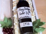 wine bottle in a crate cake